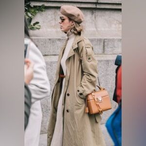 Vintage London Fog Trench Coat Double Breasted Size 8 Regular Women’s Beige Tan